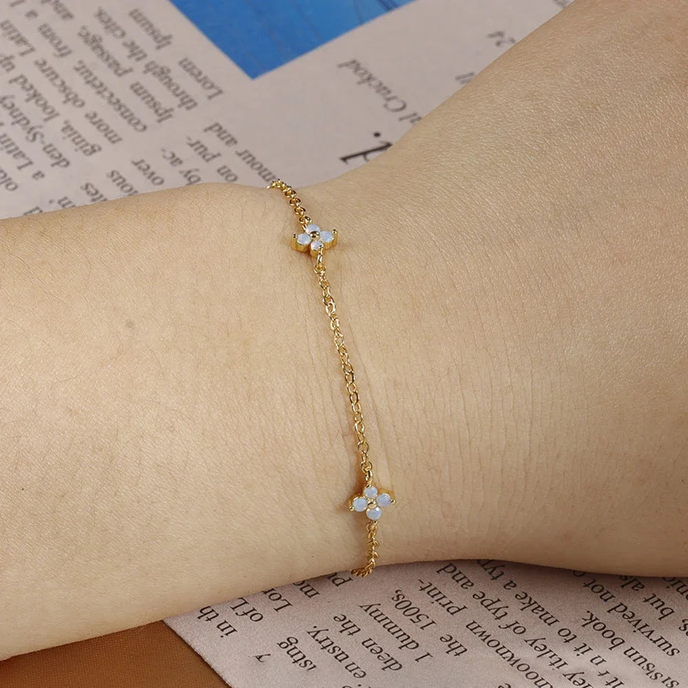 Collier Élégant en Acier Inoxydable 18k-Zircons Brillants & Design Minimaliste