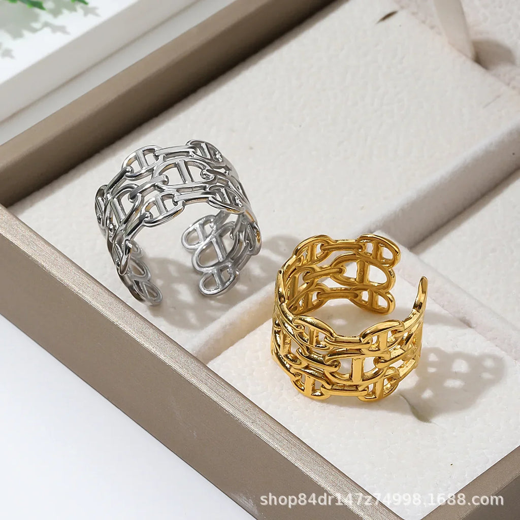 Bague ajourée en acier inoxydable