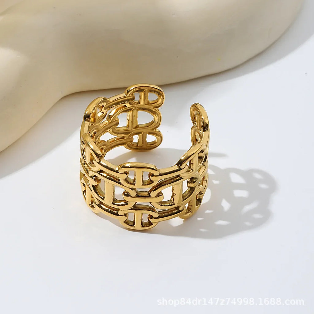 Bague ajourée en acier inoxydable