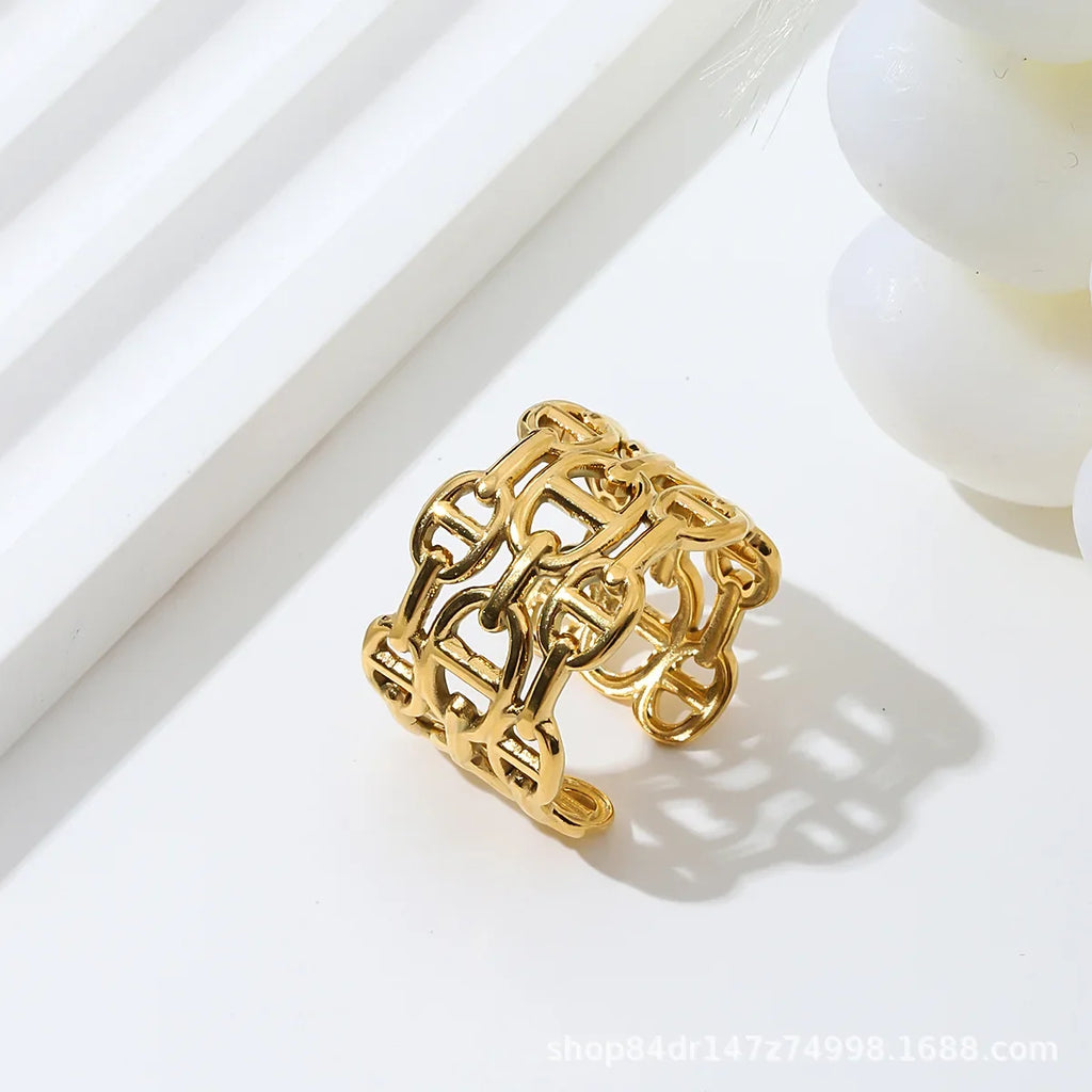 Bague ajourée en acier inoxydable